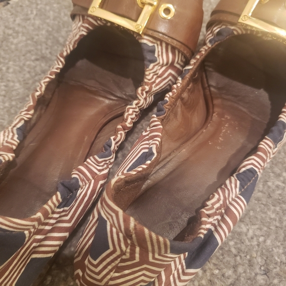 Tory Burch leather fabric flats - Picture 2 of 7